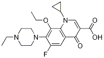 3-Quinolinecarboxylic acid, 1-cyclopropyl-8-ethoxy-7-(4-ethyl-1-piperazinyl)-6-fluoro-1,4-dihydro-4-oxo- CAS#: 182868-82-2