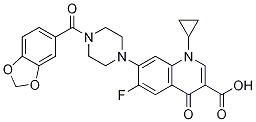 3-Quinolinecarboxylic acid, 7-[4-(1,3-benzodioxol-5-ylcarbonyl)-1-piperazinyl]-1-cyclopropyl-6-fluoro-1,4-dihydro-4-oxo- CAS#: 1054129-03-1