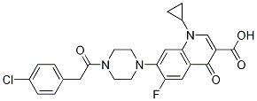 3-Quinolinecarboxylic acid, 7-[4-[2-(4-chlorophenyl)acetyl]-1-piperazinyl]-1-cyclopropyl-6-fluoro-1,4-dihydro-4-oxo- CAS#: 1054009-82-3