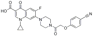 3-Quinolinecarboxylic acid, 7-[4-[2-(4-cyanophenoxy)acetyl]-1-piperazinyl]-1-cyclopropyl-6-fluoro-1,4-dihydro-4-oxo- CAS#: 1053951-42-0