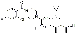 3-Quinolinecarboxylic acid, 7-[4-(2-chloro-4-fluorobenzoyl)-1-piperazinyl]-1-cyclopropyl-6-fluoro-1,4-dihydro-4-oxo- CAS#: 1054010-14-8