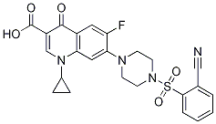 3-Quinolinecarboxylic acid, 7-[4-[(2-cyanophenyl)sulfonyl]-1-piperazinyl]-1-cyclopropyl-6-fluoro-1,4-dihydro-4-oxo- CAS#: 1057935-08-6
