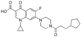 3-Quinolinecarboxylic acid, 7-[4-(3-cyclopentyl-1-oxopropyl)-1-piperazinyl]-1-cyclopropyl-6-fluoro-1,4-dihydro-4-oxo- CAS#: 1054128-87-8