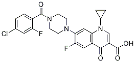 3-Quinolinecarboxylic acid, 7-[4-(4-chloro-2-fluorobenzoyl)-1-piperazinyl]-1-cyclopropyl-6-fluoro-1,4-dihydro-4-oxo- CAS#: 1051248-99-7