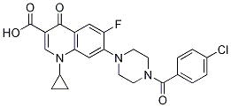 3-Quinolinecarboxylic acid, 7-[4-(4-chlorobenzoyl)-1-piperazinyl]-1-cyclopropyl-6-fluoro-1,4-dihydro-4-oxo- CAS#: 1054009-18-5
