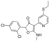 3(2H)-Furanone,  2-(2,4-dichlorophenyl)-4-[4-(ethylthio)-2-pyridinyl]-5-(methylamino)- CAS#: 187592-27-4