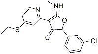 3(2H)-Furanone,  2-(3-chlorophenyl)-4-[4-(ethylthio)-2-pyridinyl]-5-(methylamino)- CAS#: 187592-24-1