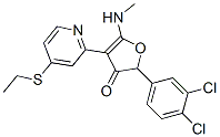 3(2H)-Furanone,  2-(3,4-dichlorophenyl)-4-[4-(ethylthio)-2-pyridinyl]-5-(methylamino)- CAS#: 187592-23-0