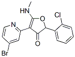 3(2H)-Furanone, 4-(4-bromo-2-pyridinyl)-2-(2-chlorophenyl)-5-(methylamino)- CAS#: 187592-01-4
