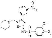 3,4-diMethoxy-N-(4-(3-nitrophenyl)-5-(piperidin-1-ylMethyl)thiazol-2-yl)benzenesulfonaMide CAS#: 1008119-83-2