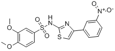 3,4-dimethoxy-N-[4-(3-nitrophenyl)-1,3-thiazol-2-yl]benzenesulfonamide CAS#: 199666-03-0