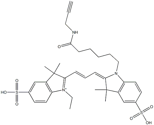 3H-IndoliuM, 2-[3-[1,3-dihydro-3,3-diMethyl-1-[6-oxo-6-(2-propyn-1-ylaMino)hexyl]-5-sulfo-2H-indol-2-ylidene]-1-propen-1-yl]-1-ethyl-3,3-diMethyl-5-sulfo- CAS#: 1010386-62-5