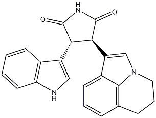 (3R,4R)-3-(5,6-dihydro-4H-pyrrolo[3,2,1-ij]quinolin-1-yl)-4-(1H-indol-3-yl)pyrrolidine-2,5-dione CAS#: 1000873-98-2