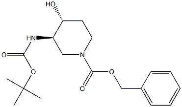 (3R,4R)-BENZYL 3-(TERT-BUTOXYCARBONYLAMINO)-4-HYDROXYPIPERIDINE-1-CARBOXYLATE CAS#: 1052715-76-0