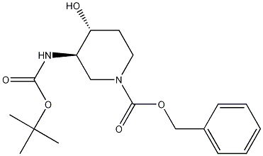 (3R,4R)-BENZYL 3-(TERT-BUTOXYCARBONYLAMINO)-4-HYDROXYPIPERIDINE-1-CARBOXYLATE CAS#: 1052715-76-0