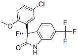 (3S)-3-(5-chloro-2-methoxy-phenyl)-3-fluoro-6-(trifluoromethyl)-1H-ind ol-2-one CAS#: 187523-35-9
