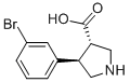 (3S,4R)-4-(3-BROMOPHENYL)PYRROLIDINE-3-CARBOXYLIC ACID CAS#: 1047651-74-0