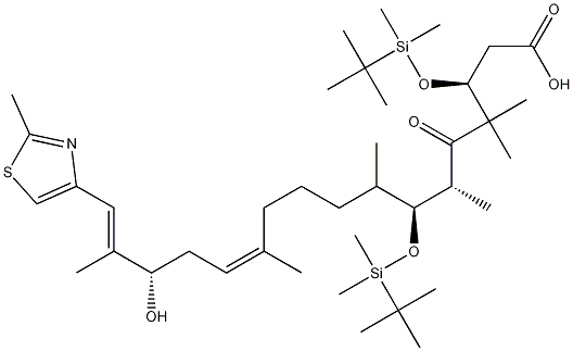 (3S,6R,7S,12Z,15S,16E)-3,7-Bis-{[tert-butyl(dimethyl)silyl]oxy}-15-hydroxy-4,4,6,8,12,16-hexamethyl-17-(2-methyl-1,3-thiazol-4-yl)-5-oxoheptadeca-12,16-dienoic Acid CAS#: 193146-26-8