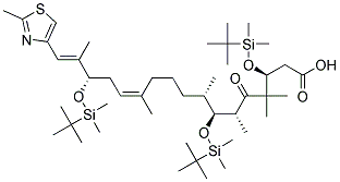 (3S,6R,7S,8S,12Z,15S,16E)-3,7,15-TRIS-{[TERT-BUTYL(DIMETHYL)SILYL]OXY}-4,4,6,8,12,16-HEXAMETHYL-17-(2-METHYL-1,3-THIAZOL-4-YL)-5-OXO-HEPTADECA-12,16-DIENOIC ACID CAS#: 193146-63-3