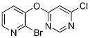 4-(2-BroMo-pyridin-3-yloxy)-6-chloro-pyriMidine, 98+% C9H5BrClN3O, 分子量 286.52 CAS#: 1065484-68-5