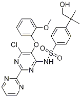 4-(2-Hydroxy-1,1-dimethylethyl)-N-[6-chloro-5-(2-methoxyphenoxy)-(2,2'-bipyrimidin)-4-yl]benzenesulfonamide CAS#: 1076198-22-5