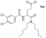 (+/-)-4-([3,4-DICHLOROBENZOYL]AMINO)-5-(DIPENTYLAMINO)-5-OXOPENTANOIC ACID SODIUM CAS#: 1021868-76-7