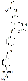4-[4-(2-Acetylamino-4-methoxycarbonylamino-phenylazo)phenylazo]-benzenesulfonic acid, sodium salt CAS#: 182925-33-3