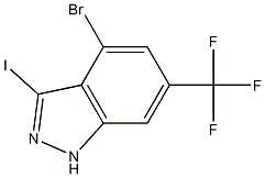 4-BROMO-3-IODO-6-(TRIFLUOROMETHYL) (1H)INDAZOLE CAS#: 1000341-30-9