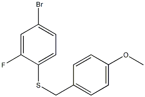(4-BroMo-2-fluorophenyl)(4-Methoxybenzyl)sulfane CAS#: 1020253-12-6