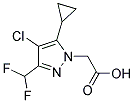(4-CHLORO-5-CYCLOPROPYL-3-DIFLUOROMETHYL-PYRAZOL-1-YL)-ACETIC ACID CAS#: 1002032-77-0