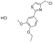 4-(CHLOROMETHYL)-2-(4-ETHOXY-3-METHOXYPHENYL)-1,3-THIAZOLE HYDROCHLORIDE CAS#: 1052545-61-5
