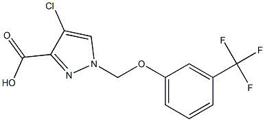 4-Chloro-1-((3-(trifluoroMethyl)phenoxy)Methyl)-1H-pyrazole-3-carboxylic acid CAS#: 1006488-35-2