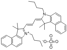 4,5:4',5'-DIBENZO-1,1'-DIBUTYL-3,3,3',3'-TETRAMETHYLINDACARBOCYANINE PERCHLORATE CAS#: 189189-12-6