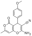 4H,5H-PYRANO[4,3-B]PYRAN-3-CARBONITRILE, 2-AMINO-4-(4-METHOXYPHENYL)-7-METHYL-5-OXO- CAS#: 194282-76-3