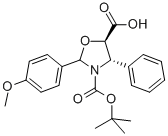 (4S,5R)-3-tert-butoxycarbony-2-(4-anisy)-4-phenyl-5-oxazolidinecarboxylic acid CAS#: 196404-55-4