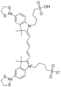 5-(1,3,2-Dithiarsolan-2-yl)-2-[(1E,3E,5E)-5-[5-(1,3,2-dithiarsolan-2-yl)-1,3-dihydro-3,3-diMethyl-1-(4-sulfobutyl)-2H-indol-2-ylidene]-1,3-pentadien-1-yl]-3,3-diMethyl-1-(4-sulfobutyl)-3H-indoliuM Inner Salt CAS#: 1069134-33-3