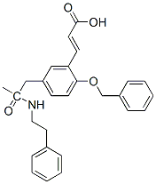5-(2-(methyl(2-phenethyl)amino)-2-oxoethyl)-2-(benzyloxy)cinnamic acid CAS#: 181268-76-8