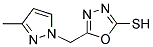 5-(3-METHYL-PYRAZOL-1-YLMETHYL)-[1,3,4]OXADIAZOLE-2-THIOL CAS#: 1004643-57-5