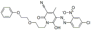 5-(4-Chloro-2-nitro-phenylazo)-3-cyano-6-hydroxy-4-methyl-1-[3-(2-phenoxyethoxy)propyl]pyridin-2-one CAS#: 191877-14-2