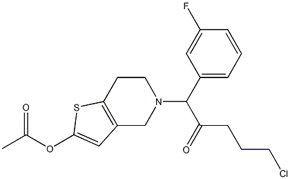 5-(5-chloro-1-(2-fluorophenyl)-2-oxopentyl)-4,5,6,7-tetrahydrothieno[3,2-c]pyridin-2-yl acetate CAS#: 1056459-37-0