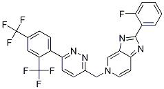 5-((6-(2,4-bis(TrifluoroMethyl)phenyl)pyridazin-3-yl)Methyl)-2-(2-fluorophenyl)-5H-iMidazo[4,5-c]pyridine CAS#: 1000787-75-6