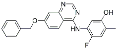 5-((7-(BENZYLOXY)QUINAZOLIN-4-YL)AMINO)-4-FLUORO-2-METHYLPHENOL CAS#: 193001-14-8