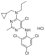 5-CHLORO-N-(CYCLOPROPYLMETHYL)-2-METHYL-N-PROPYL-N'-(2,4,6-TRICHLOROPHENYL)-4,6-PYRIMIDINEDIAMINE HYDROCHLORIDE CAS#: 184241-44-9