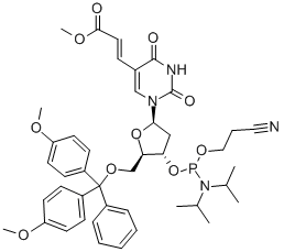 5-(E-2-CARBOMETHOXYVINYL)-5'-O-(4,4'-DIMETHOXYTRITYL)-2'-DEOXYURIDINE, 3'-[(2-CYANOETHYL)-(N,N-DIISOPROPYL)]PHOSPHORAMIDITE CAS#: 198080-38-5