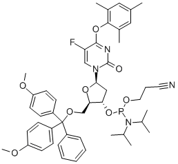 5'-O-(4,4'-DIMETHOXYTRITYL)-5-FLUORO-O4-(2,4,6-TRIMETHYLPHENYL)-2'-DEOXYURIDINE, 3'-[(2-CYANOETHYL)-(N,N-DIISOPROPYL)]PHOSPHORAMIDITE CAS#: 198080-36-3
