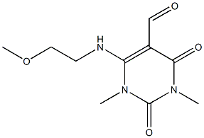 6-[(2-Methoxyethyl)aMino]-1,3-diMethyl-2,4-dioxo-1,2,3,4-tetrahydro-5-pyriMidinecarboxaldehyde, 96% CAS#: 1018301-05-7