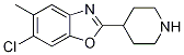 6-chloro-5-methyl-2-piperidin-4-yl-1,3-benzoxazole(SALTDATA: FREE) CAS#: 1035840-69-7