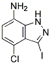 7-AMINO-4-CHLORO-3-IODO INDAZOLE CAS#: 1000343-04-3