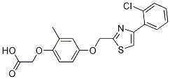 Acetic acid, 2-[4-[[4-(2-chlorophenyl)-2-thiazolyl]methoxy]-2-methylphenoxy]- CAS#: 1050506-75-6