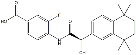 BENZOIC ACID, 3-FLUORO-4-[[(2R)-HYDROXY(5,6,7,8-TETRAHYDRO-5,5,8,8-TETRAMETHYL-2-NAPHTHALENYL)ACETYL]AMINO]- CAS#: 185629-22-5